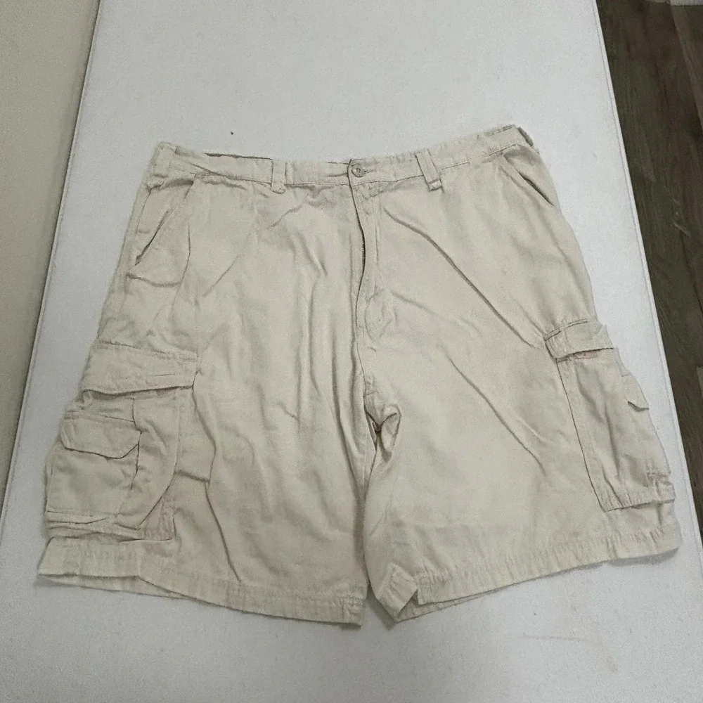Red Head Mens Relaxed Fit Cotton Cargo Shorts Beige Utility Hiking Size 36 37